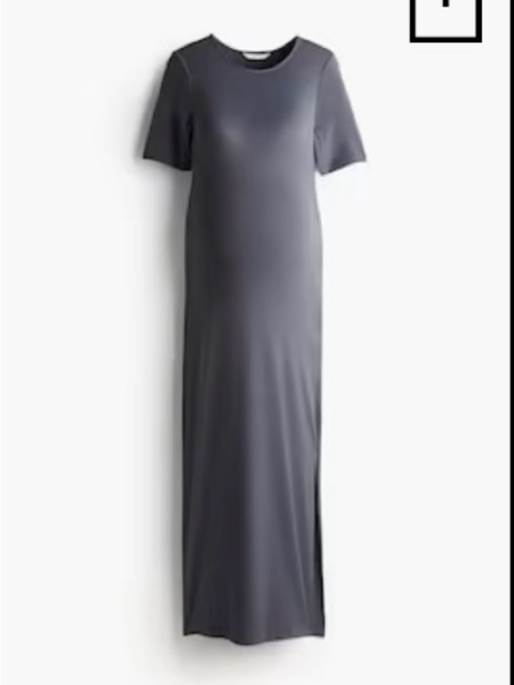 H&M Gray Short-Sleeve Maxi Dress